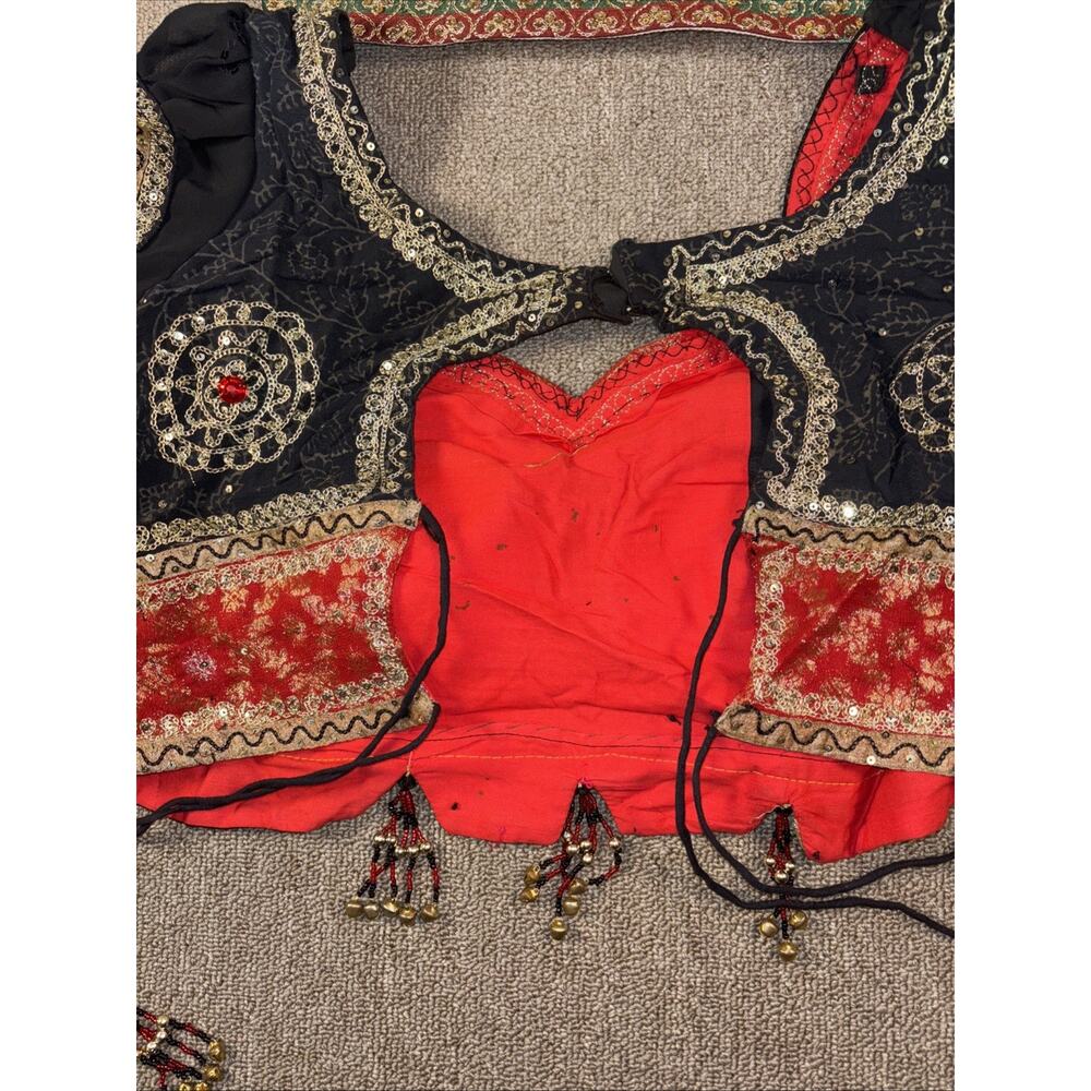 Saree Handmade Women’s Bundle 2 Tops Sequins Traditional Handmade - Picture 8 of 9